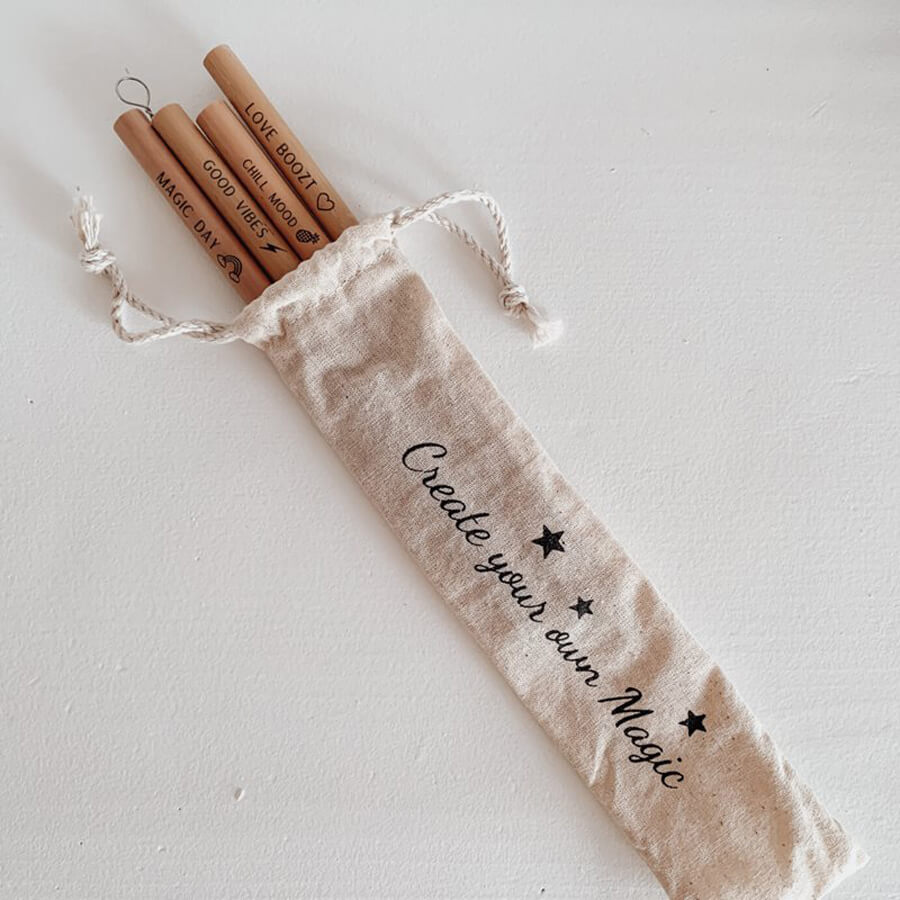 Bambusugrör 4 pack - Create your own magic