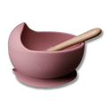 Silikonskål barn (silicone bowl) - Rosa (Dusty rose)