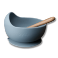 Silikonskål barn (silicone bowl) - Blå (Petrol)
