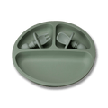 Barntallrik i silikon - Grön (Sage)
