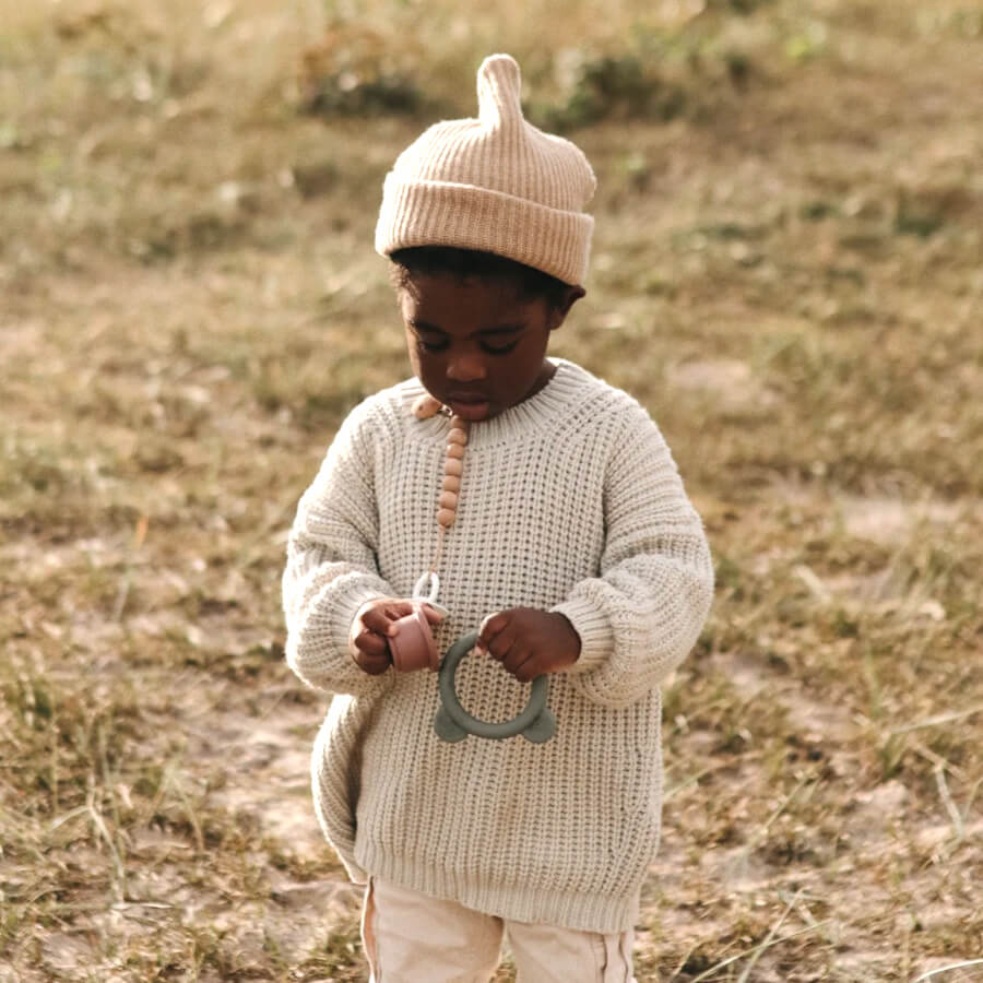 Bitring i silikon - Mushie björn