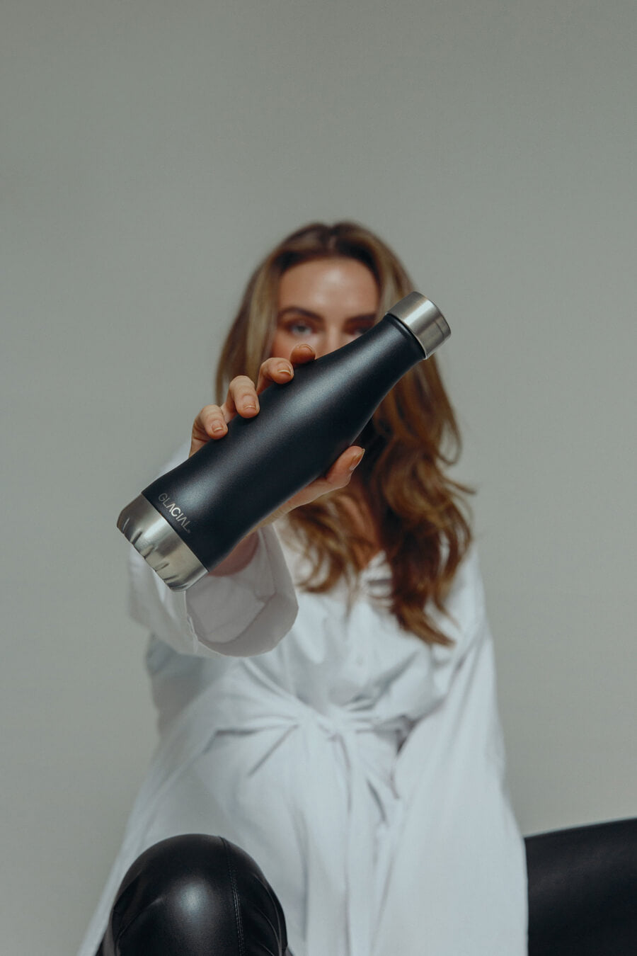 Hållbar vattenflaska - Matte Black 400ml