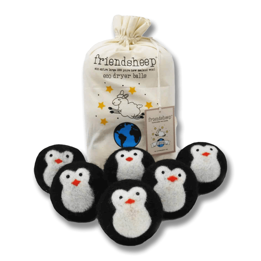 Ekologiska handgjorda torkbollar - Pingvin
