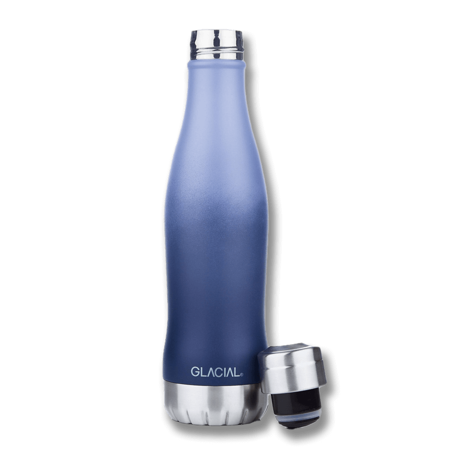 Glacial | Hållbar vattenflaska - Blue Shade 400ml