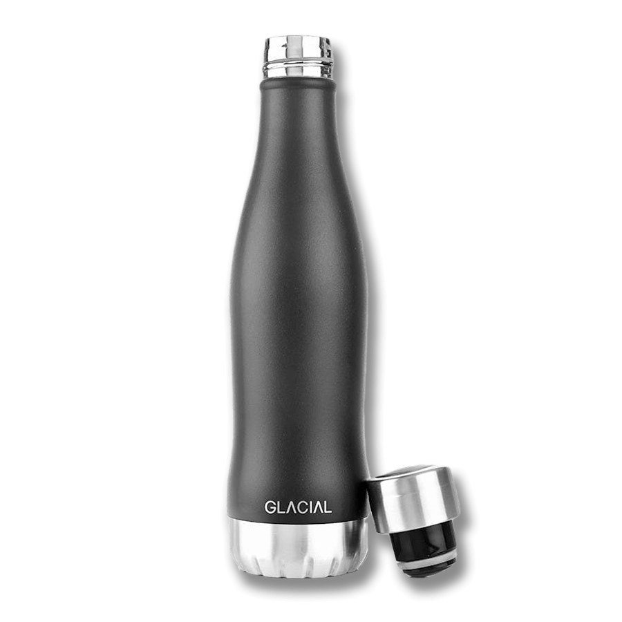 Hållbar vattenflaska - Matte Black 400ml