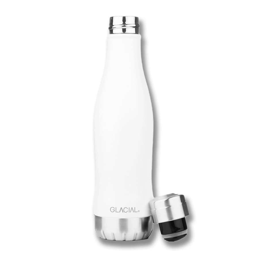Hållbar vattenflaska - Matte White 400ml