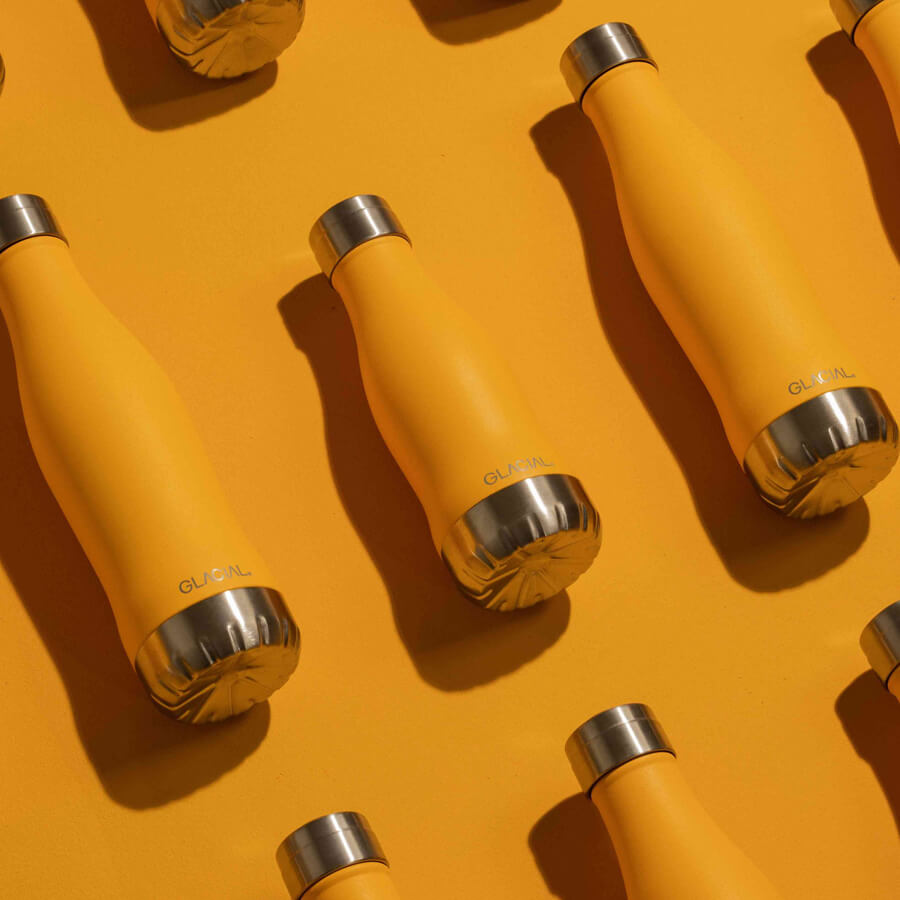 Glacial | Hållbar vattenflaska - Matte Yellow 280ml