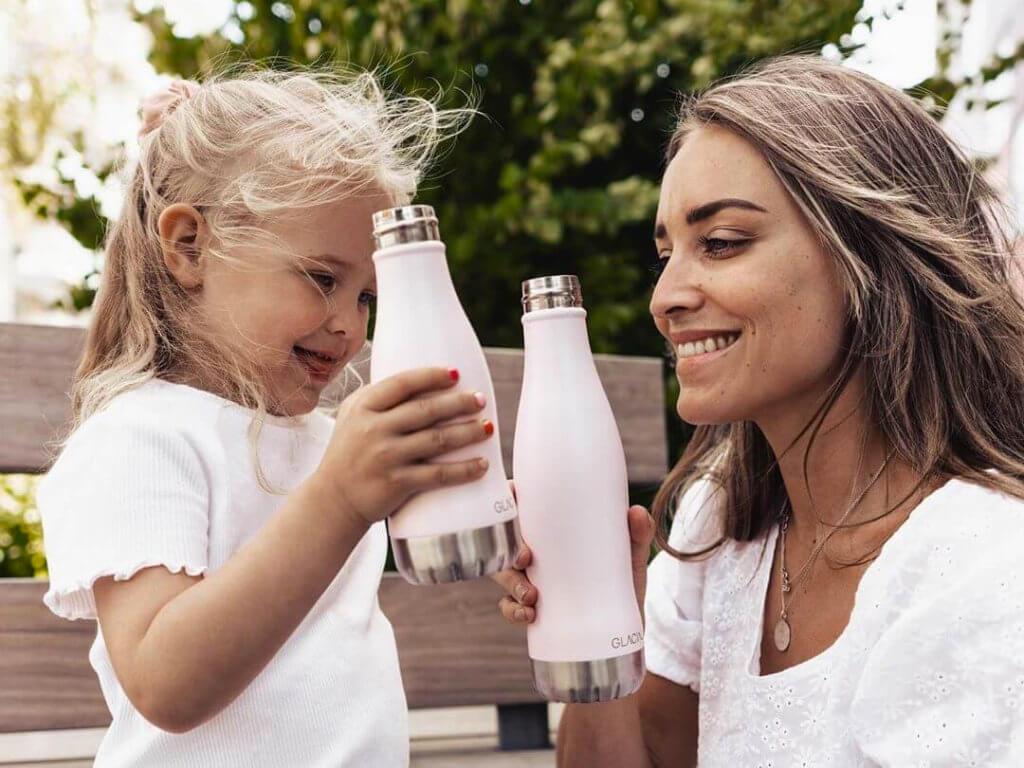 Hållbar vattenflaska - Matte Pink Powder 280ml