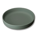 Rund barntallrik i silikon - Grön (Sage)