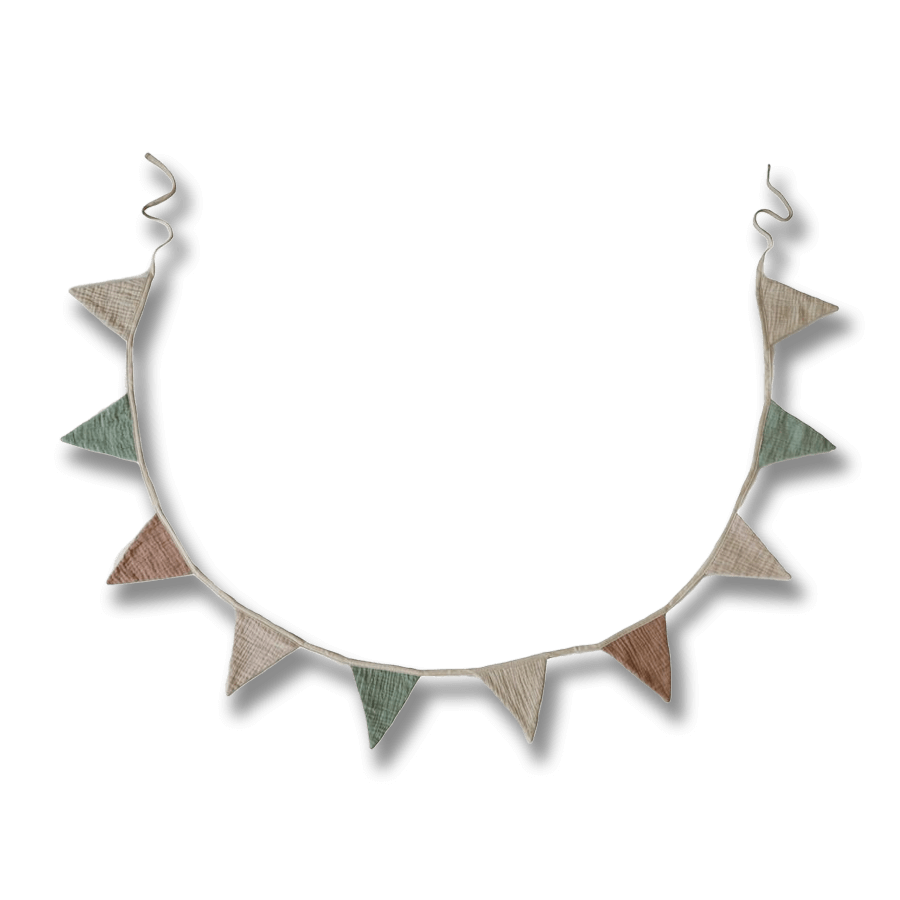 Mushie girlang med vimplar