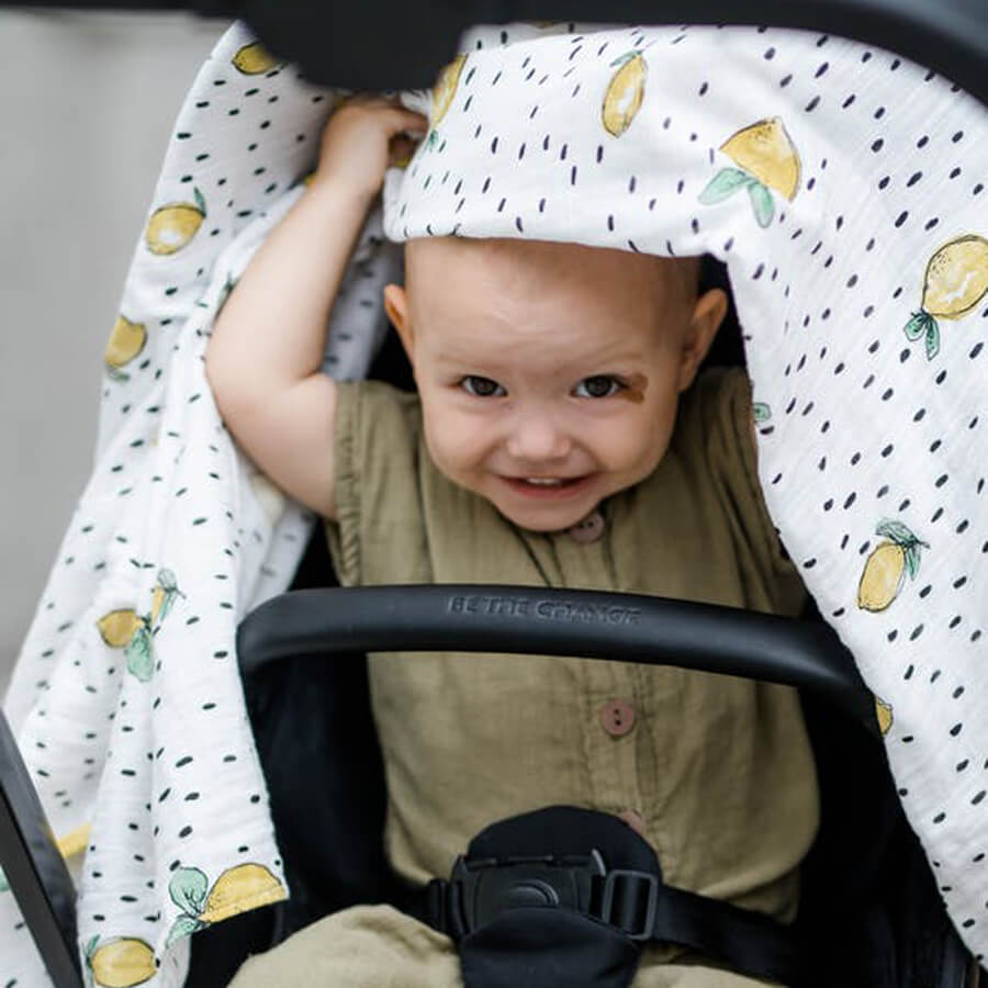 Muslinfilt av ekologisk bomull - Citron