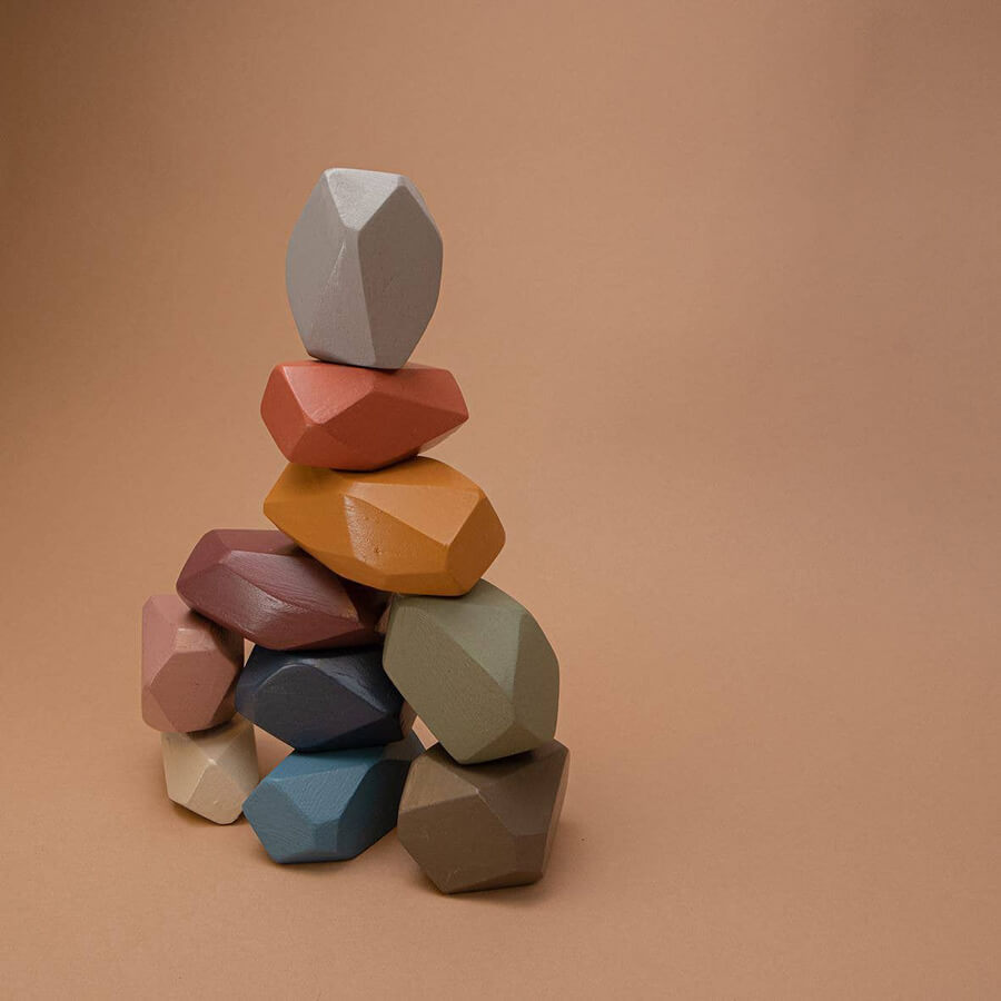 Stapelklossar i trä