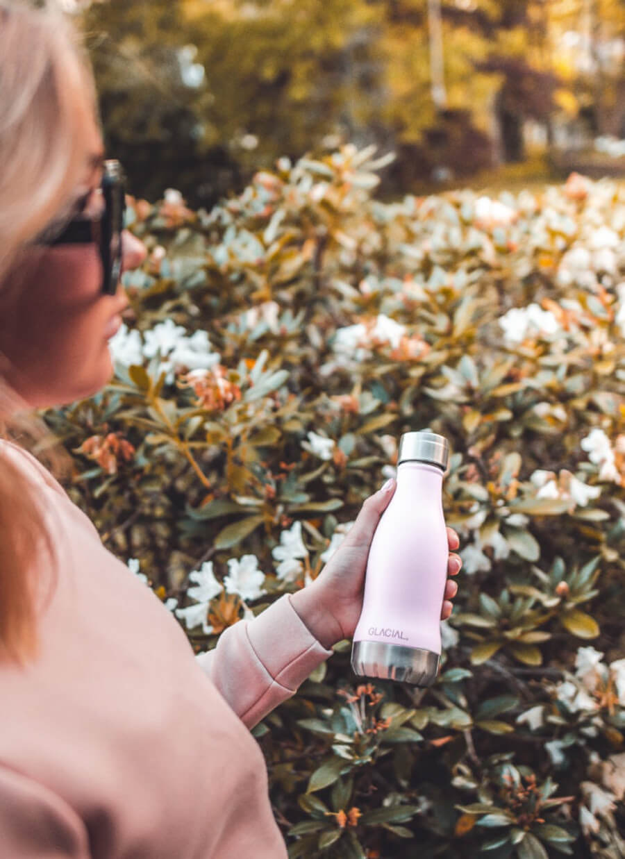 Hållbar vattenflaska - Matte Pink Powder 280ml