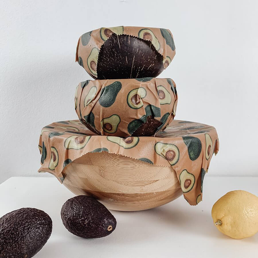 3-pack Vegan Food Wraps - Avocado Mood