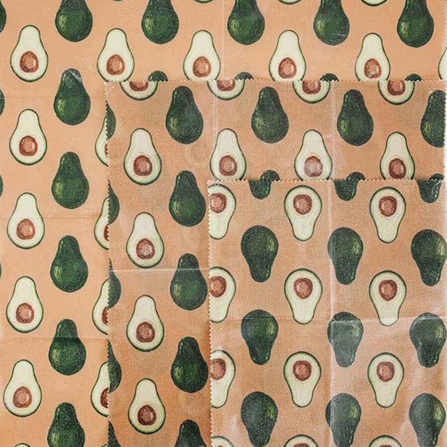 3-pack Vegan Food Wraps - Avocado Mood