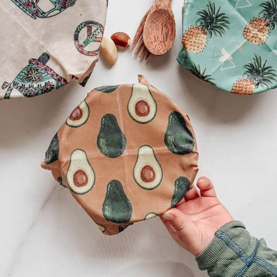 3-pack Vegan Food Wraps - Avocado Mood