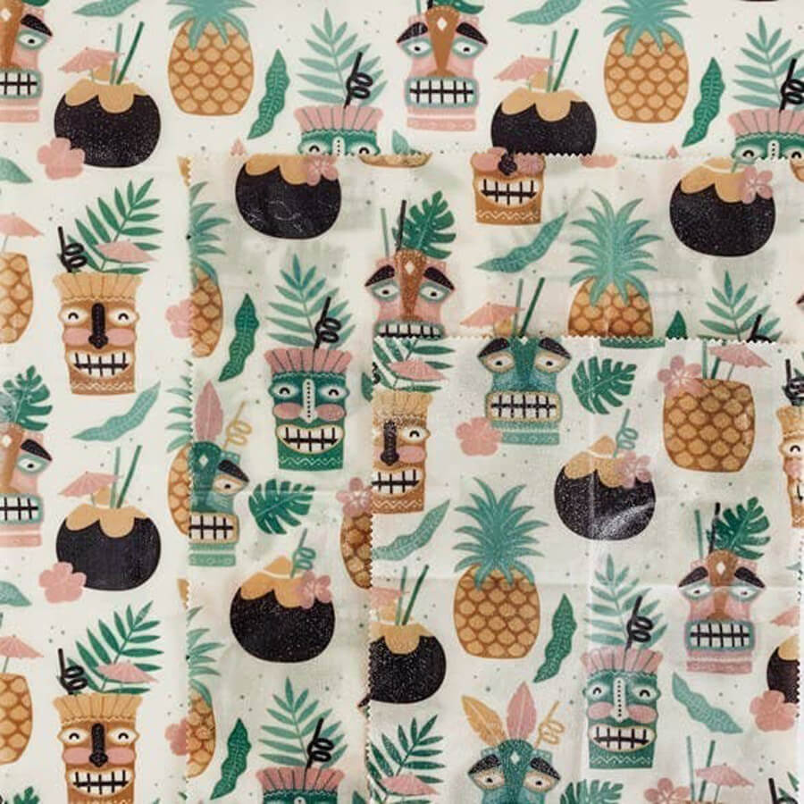 3-pack Vegan Food Wraps - Tiki Tiki