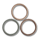 Mushie silikon bitarmband – Sage/Tuscany/Desert Sand
